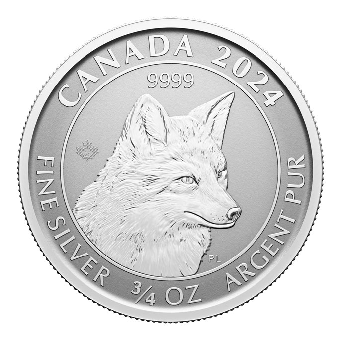 red fox silver coin front