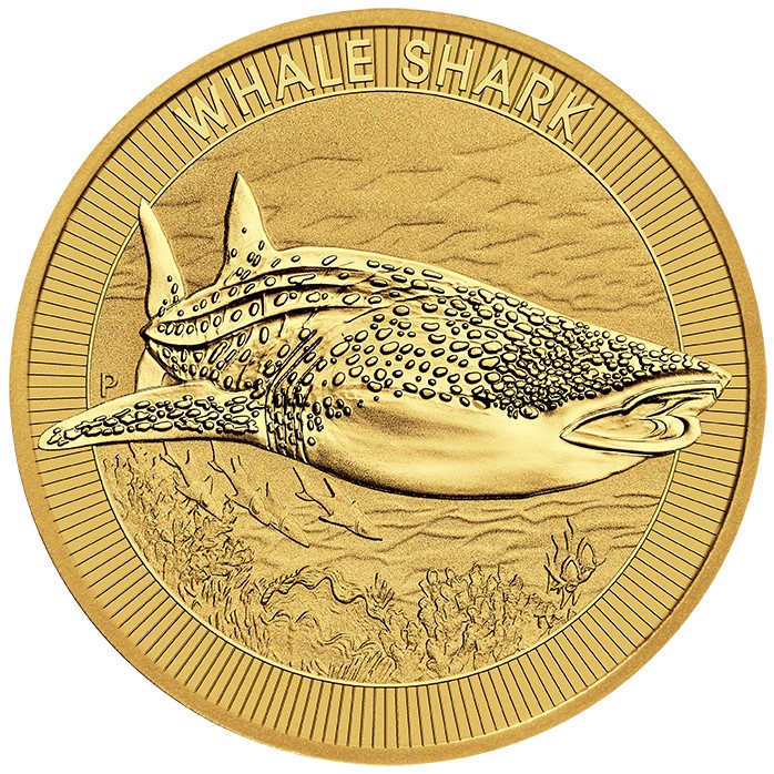 whale shark gold coin front